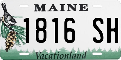 ME license plate 1816SH