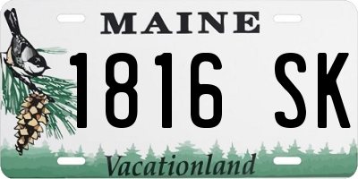 ME license plate 1816SK