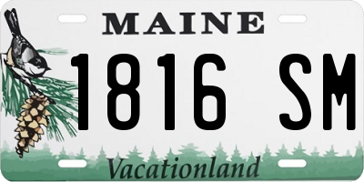 ME license plate 1816SM