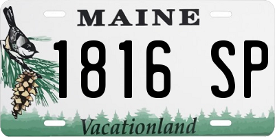ME license plate 1816SP