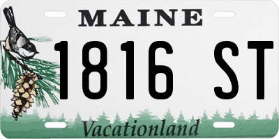 ME license plate 1816ST