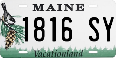 ME license plate 1816SY