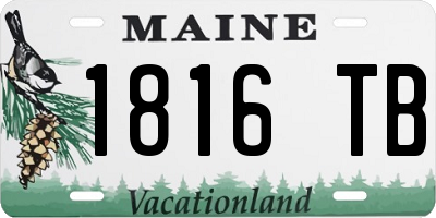 ME license plate 1816TB