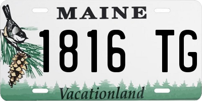 ME license plate 1816TG