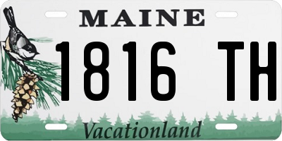 ME license plate 1816TH