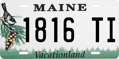 ME license plate 1816TI
