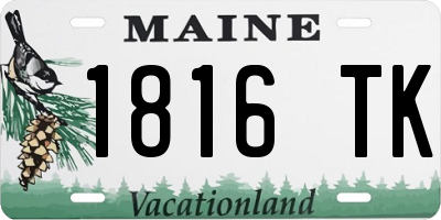 ME license plate 1816TK