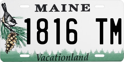 ME license plate 1816TM