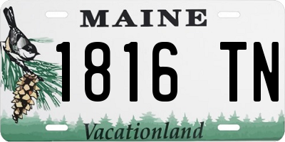 ME license plate 1816TN