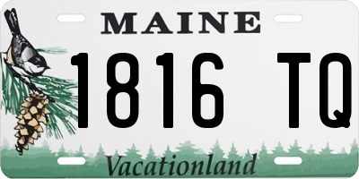 ME license plate 1816TQ