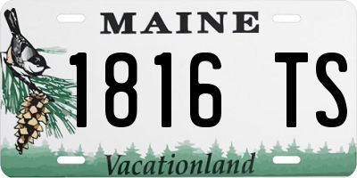ME license plate 1816TS