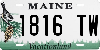 ME license plate 1816TW