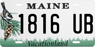 ME license plate 1816UB