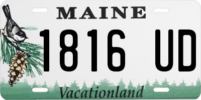 ME license plate 1816UD