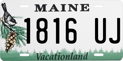 ME license plate 1816UJ