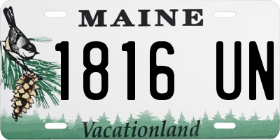 ME license plate 1816UN