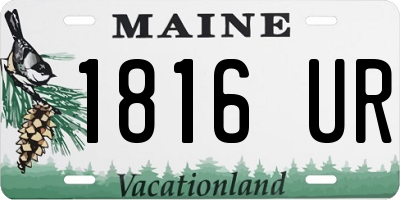 ME license plate 1816UR