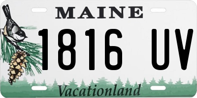 ME license plate 1816UV