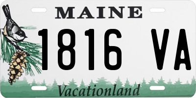 ME license plate 1816VA