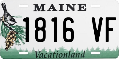 ME license plate 1816VF