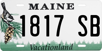 ME license plate 1817SB