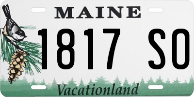 ME license plate 1817SO