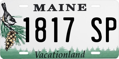 ME license plate 1817SP