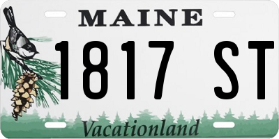 ME license plate 1817ST