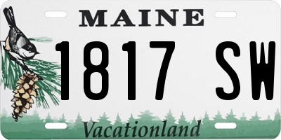 ME license plate 1817SW