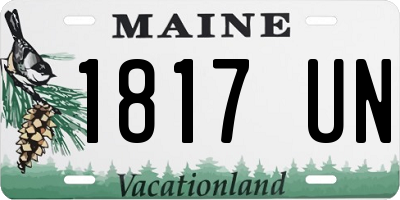 ME license plate 1817UN