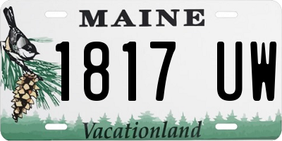 ME license plate 1817UW