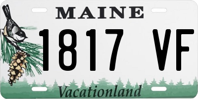 ME license plate 1817VF