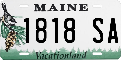 ME license plate 1818SA