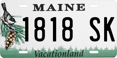 ME license plate 1818SK