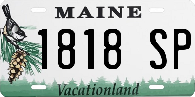ME license plate 1818SP