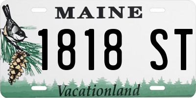 ME license plate 1818ST