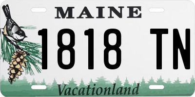 ME license plate 1818TN