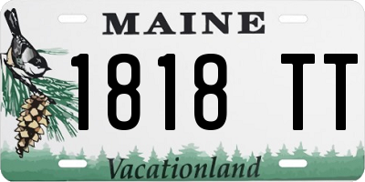 ME license plate 1818TT