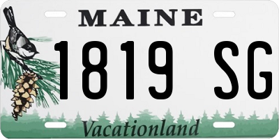 ME license plate 1819SG