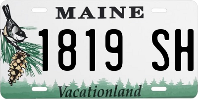 ME license plate 1819SH