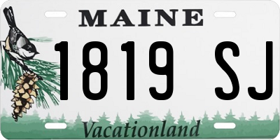 ME license plate 1819SJ