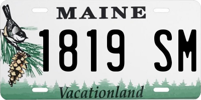 ME license plate 1819SM