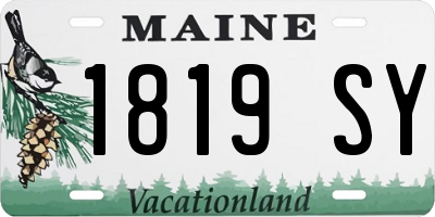 ME license plate 1819SY