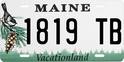 ME license plate 1819TB