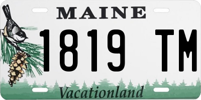 ME license plate 1819TM
