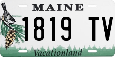 ME license plate 1819TV