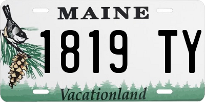 ME license plate 1819TY