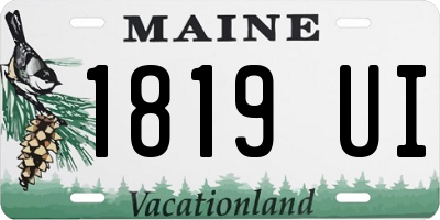 ME license plate 1819UI