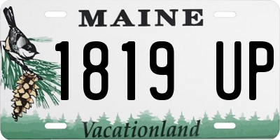 ME license plate 1819UP