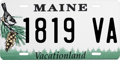 ME license plate 1819VA